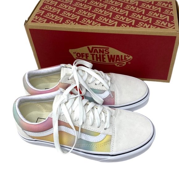 VANS Old Skool Low Top Beige Multi Canvas Suede Women Size Sneakers VN0A4U3BWGQ - Picture 8 of 10
